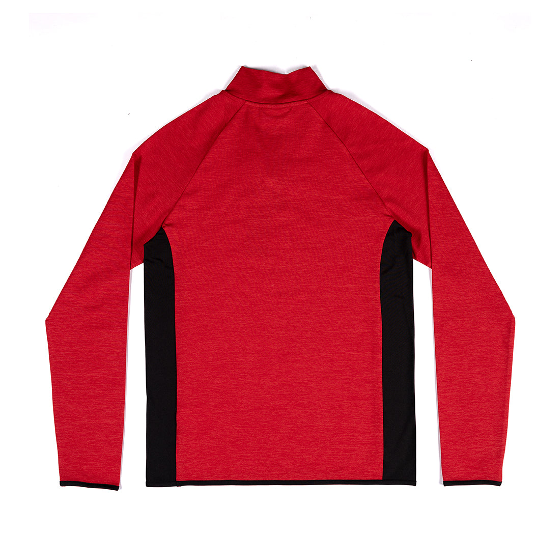 Furnace ¼ Zip Top – Red Space Dye - Okami Sport