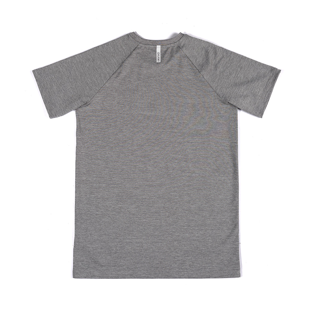 Limit Tee- Grey Space Dye - Okami Sport