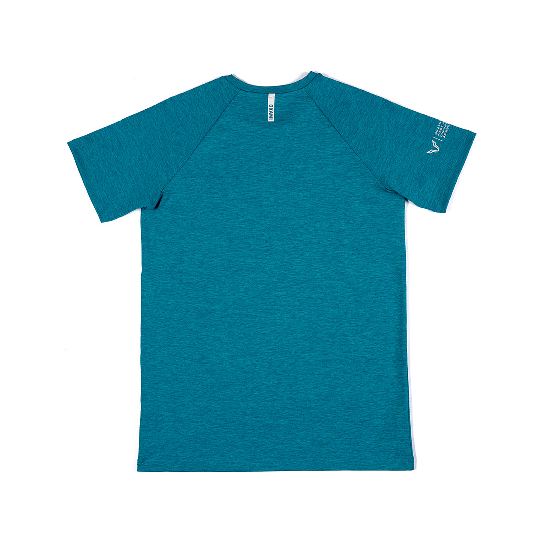 Limit Tee- Teal Space Dye - Okami Sport